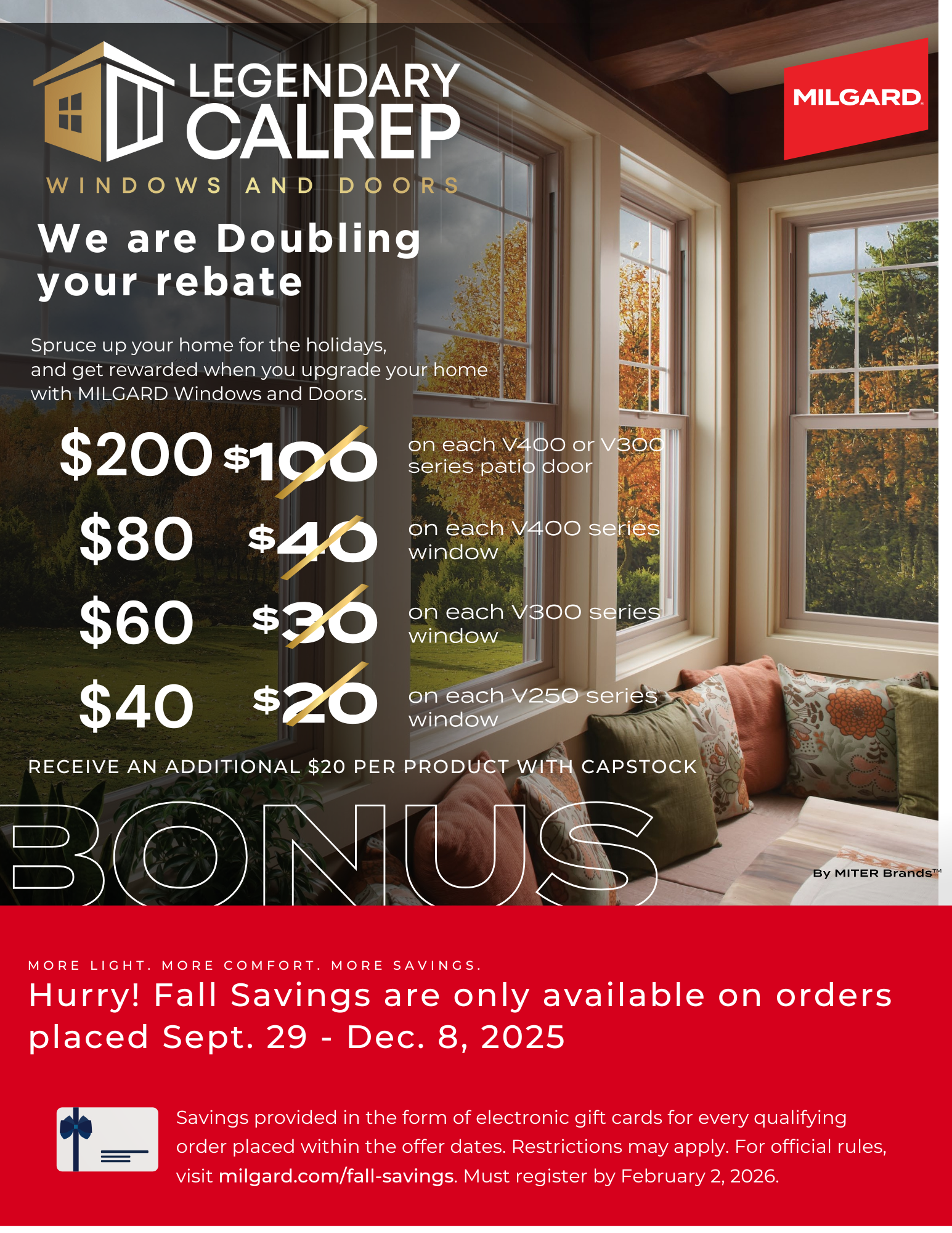 Legendary CalRep is Doubling your rebate